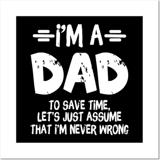 I'm A Dad Father's Day Quote Posters and Art